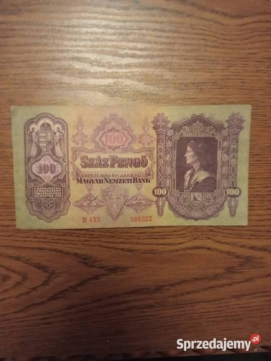 Banknot Węgry 100 Pengo 1930r Leszno sprzedam