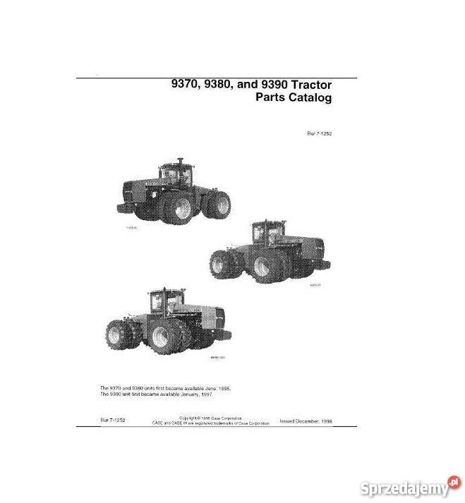 Case QUADTRAC 9370,9380, 9390, 370,420,450, katalog części