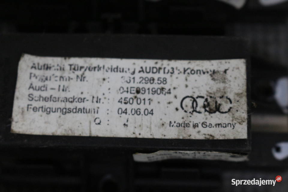 AUDI A8 D3 W12 MODUŁ PODŚWIETLENIA 04E919064 dolnośląskie Prochowice