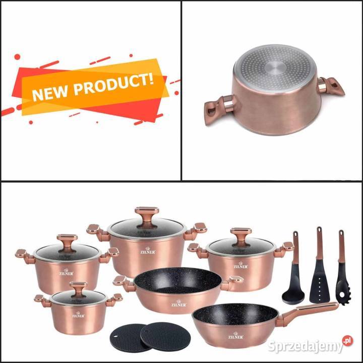 Zestaw garnków Zilner Rose Gold 15 el Kraków sprzedam