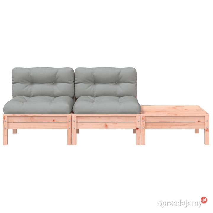 Sofa ogrodowa z poduszkami i podnóżkiem 2osobowa