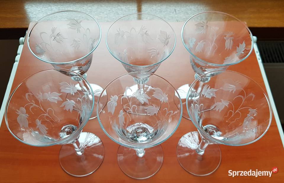 Szklane szlifowane kieliszki ok 200 ml Dąbrowa Górnicza