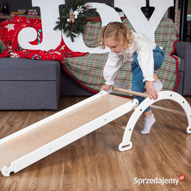 zjeżdżalnia dwustronna Woodiko drewnobiały małopolskie Kraków