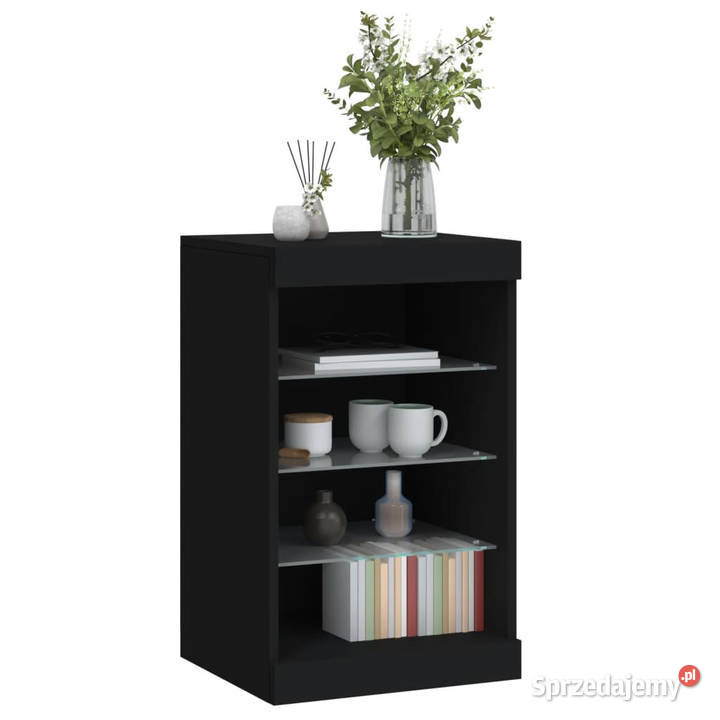 Szafka z oświetleniem LED czarna 41x37x67 Warszawa