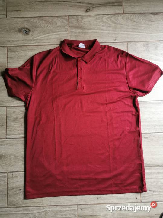 Koszulka Polo przewiewna regular fit L Czerwona Ruda Śląska