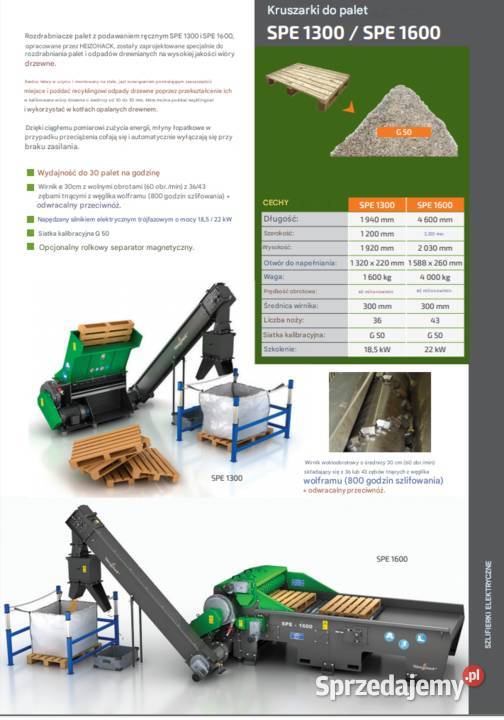 Rozdrabniacz Rębak do palet zrębki płyt z drewna sprzedam