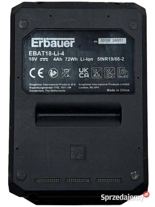 Akumulator 40Ah Erbauer EXT Akumulatory Elbląg sprzedam