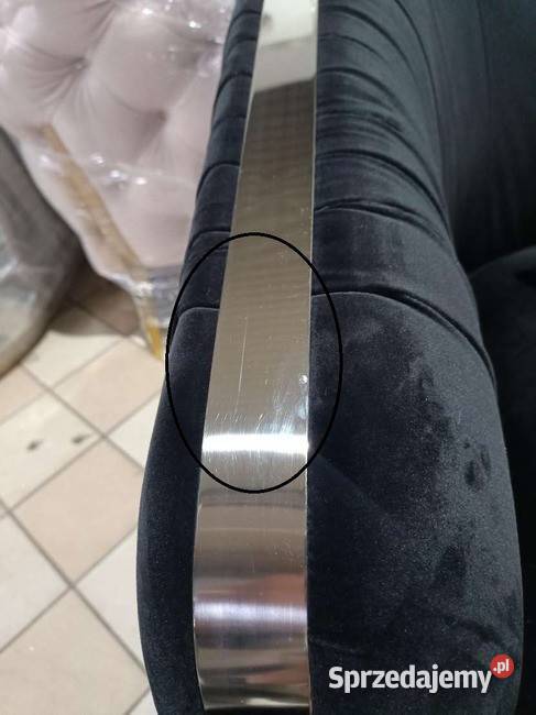 Sofa glamour czarna złota do salonu klasyczna Warszawa