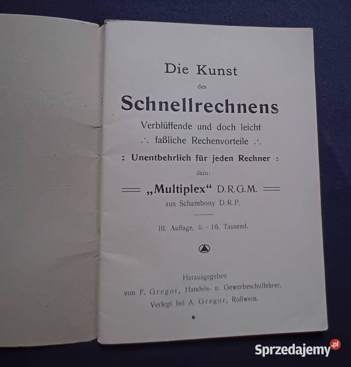 Die Kunst des Schnellrechnens Multiplex DRGM A wielkopolskie Koźminek