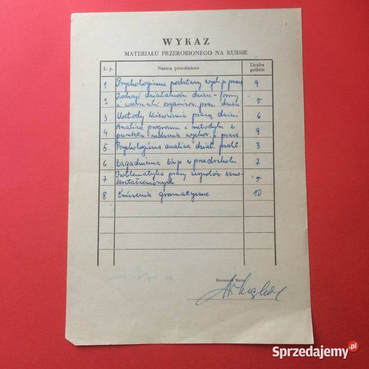 1832 Zaświadczenie Ukończenia Kursu Ansilewska Szczecin sprzedam