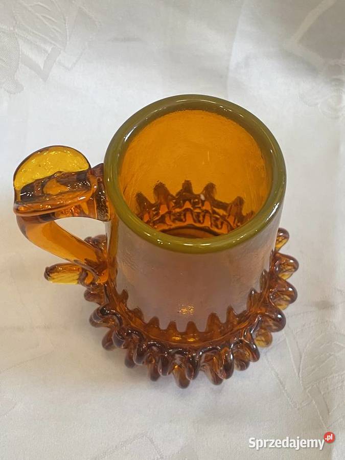 Wazon pomarańczowy Szkło artystyczne PRL Antyki, Sztuka, Kolekcje Kraków