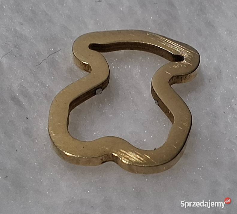 Wisiorek zawieszka misiu kolor złoty 12mm śląskie Czeladź