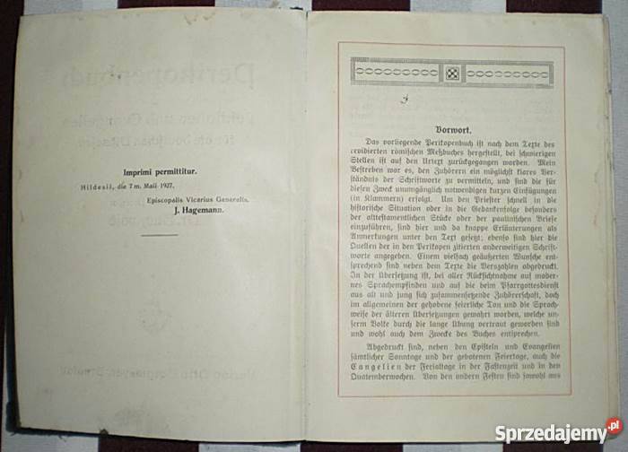 Perikopenbuch Lektionen und Evangelien 1927 Książki naukowe i popularnonaukowe Ostrów Wielkopolski