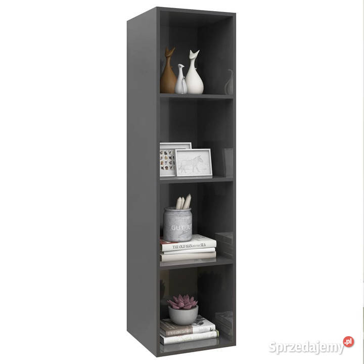 Wisząca szafka TV szara wysoki połysk 37x37x1425 Warszawa sprzedam