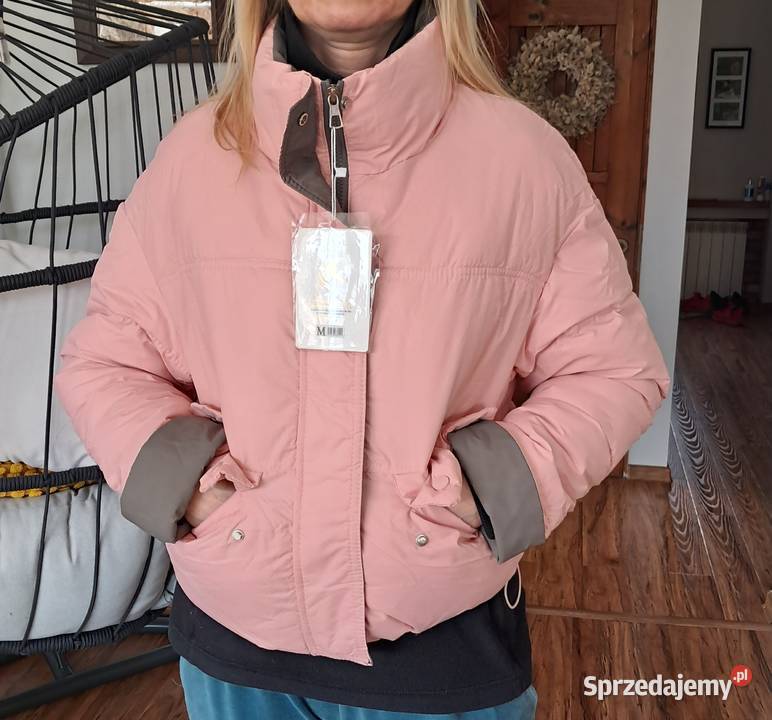 nowa kurtka ze stójką w kolorze pudrowy róż świętokrzyskie Sandomierz