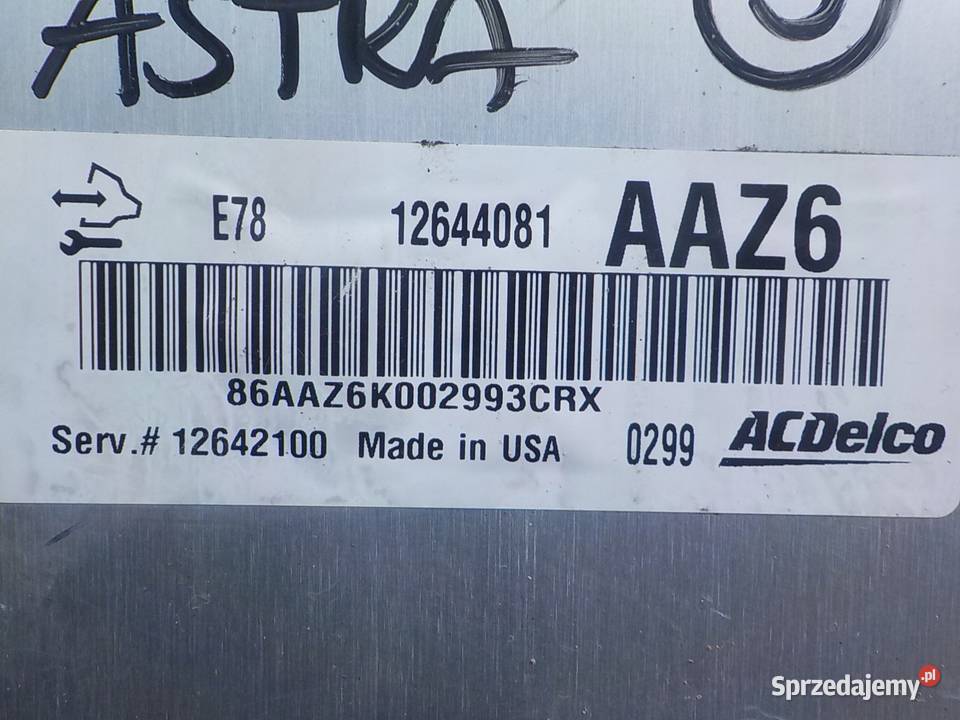 OPEL ASTRA J IV 14 T 11r HB 5D sterownik Suków