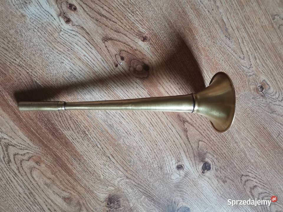 Stara trąbka sygnalowa w stylu Art Deco SPRAWNA blaszane Kraków