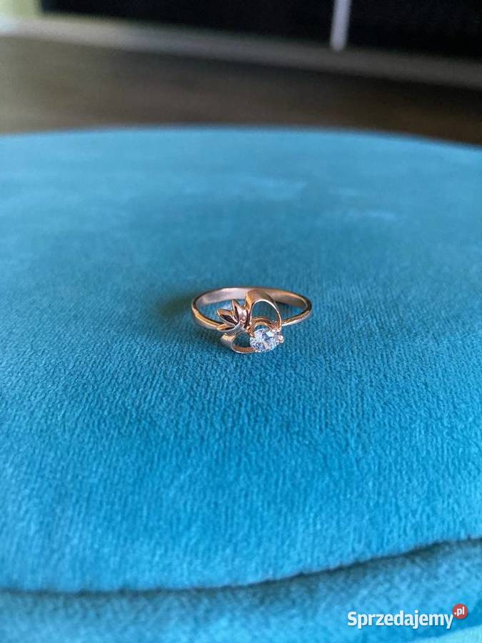 Nowy złoty pierścionek złoto 14K 585 serduszko Nisko