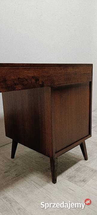 biurko PRL patyczak dwustronne z szufladami Radomsko