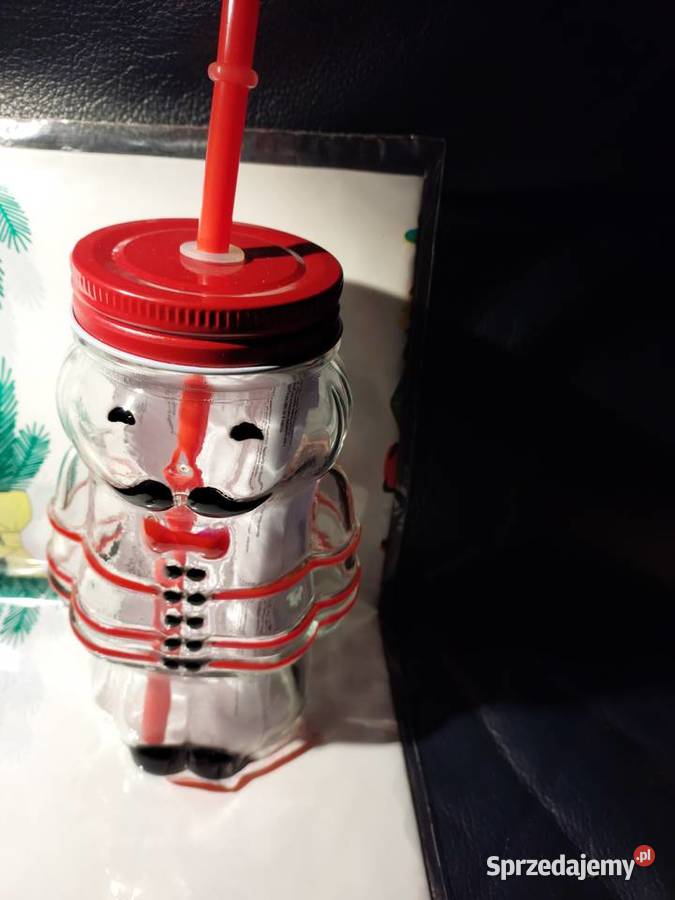 Kubek szkło Mikołaj z rurką Nowy Wrocław