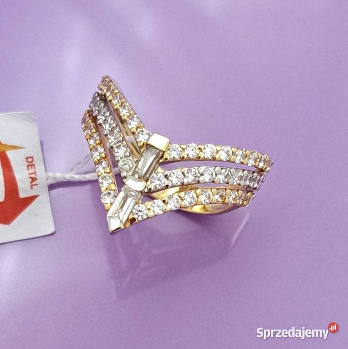25 Pierścionek r17 Złoty pr585 Glamour Z996 wielkopolskie Poznań