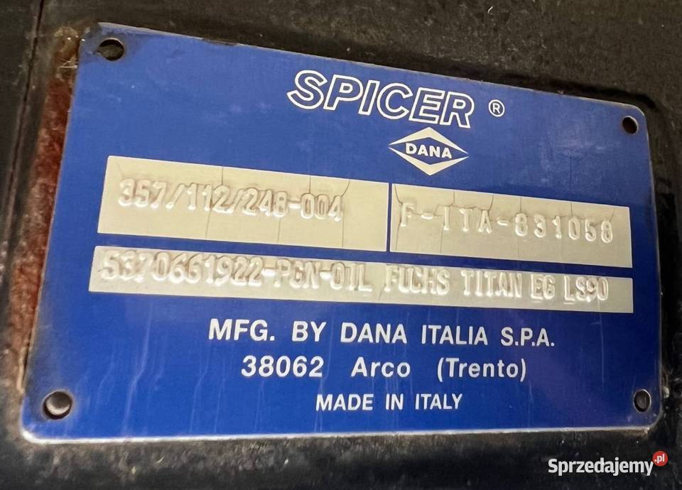 Dana Spicer 357112248 Yanmar 5370661922 Most Poznań sprzedam
