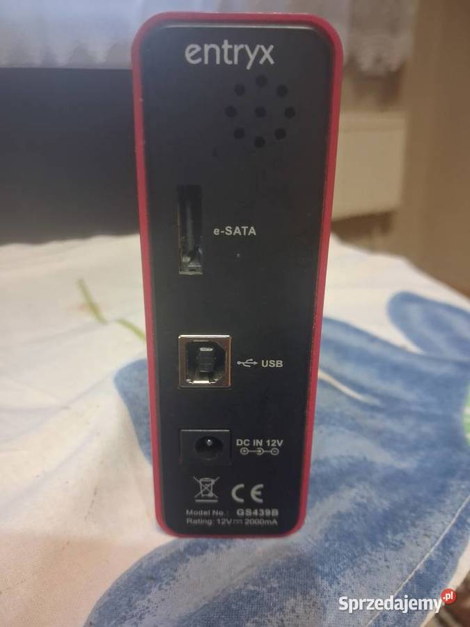 Dysk zewnetrzny w obudowie entryx 1 terabait Pojemność 1000 Gryfów Śląski