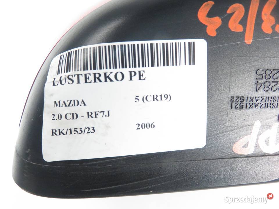 LUSTERKO PRAWE MAZDA 5 CR19 A3E ETERNAL RED 5 Lusterka zewnętrzne