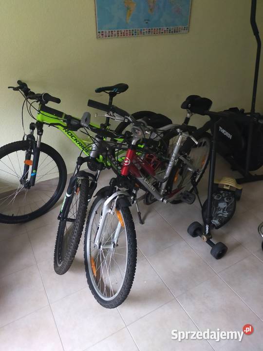 Rowery 3 sztuki duże i 2 małe rolki i kaski Cieszyn