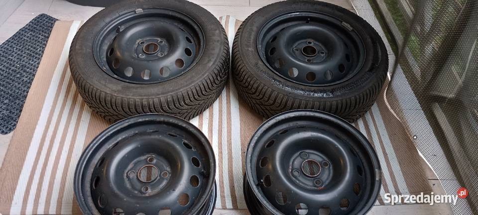 Felgi 4x100 r15 z dwiema oponami zimowymi kleber Jabłonna