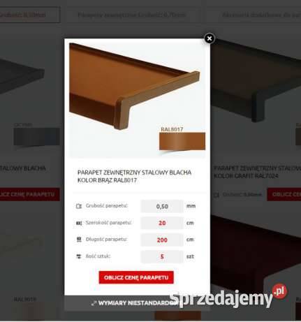 Tanie PARAPETY ZEWNĘTRZNE STALOWE na wymiar Sędziszów Małopolski
