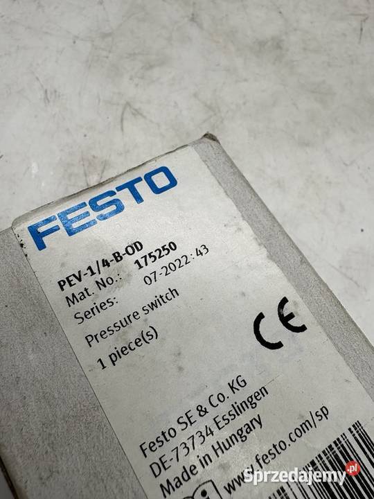 Festo PEV14B 175250 Wyłącznik ciśnieniowy Warszawa
