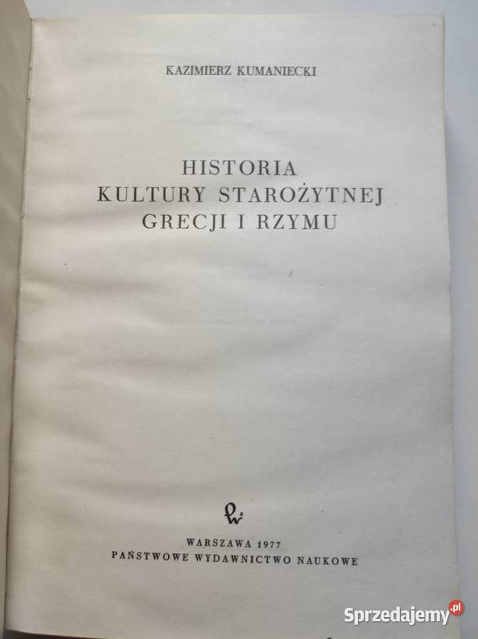 Kazimierz Kumaniecki Historia kultury Pozostałe