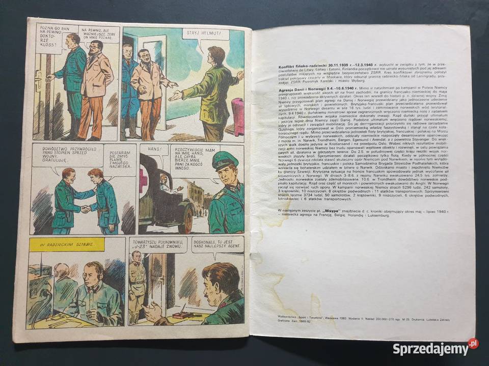 Kapitan Kloss 1 Agent J23 wydanie II 1983 Komiksy Gdynia