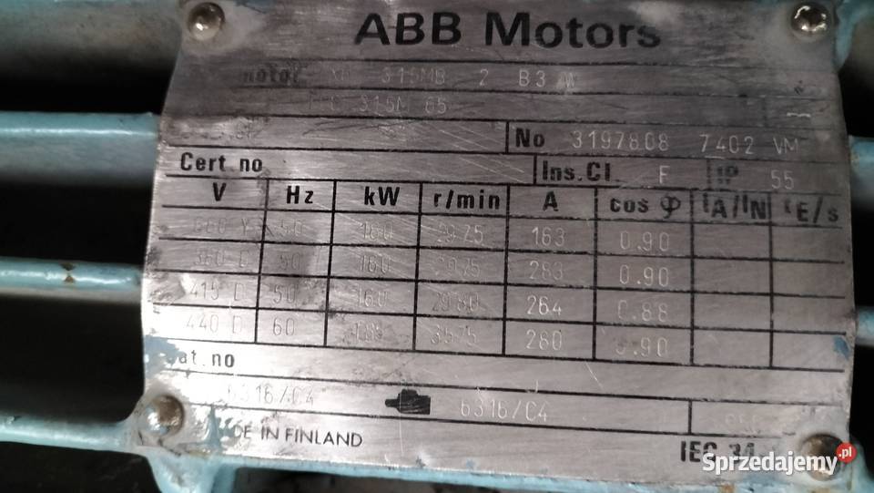 Silnik elektryczny 55kw Pozostałe kujawsko-pomorskie Toruń