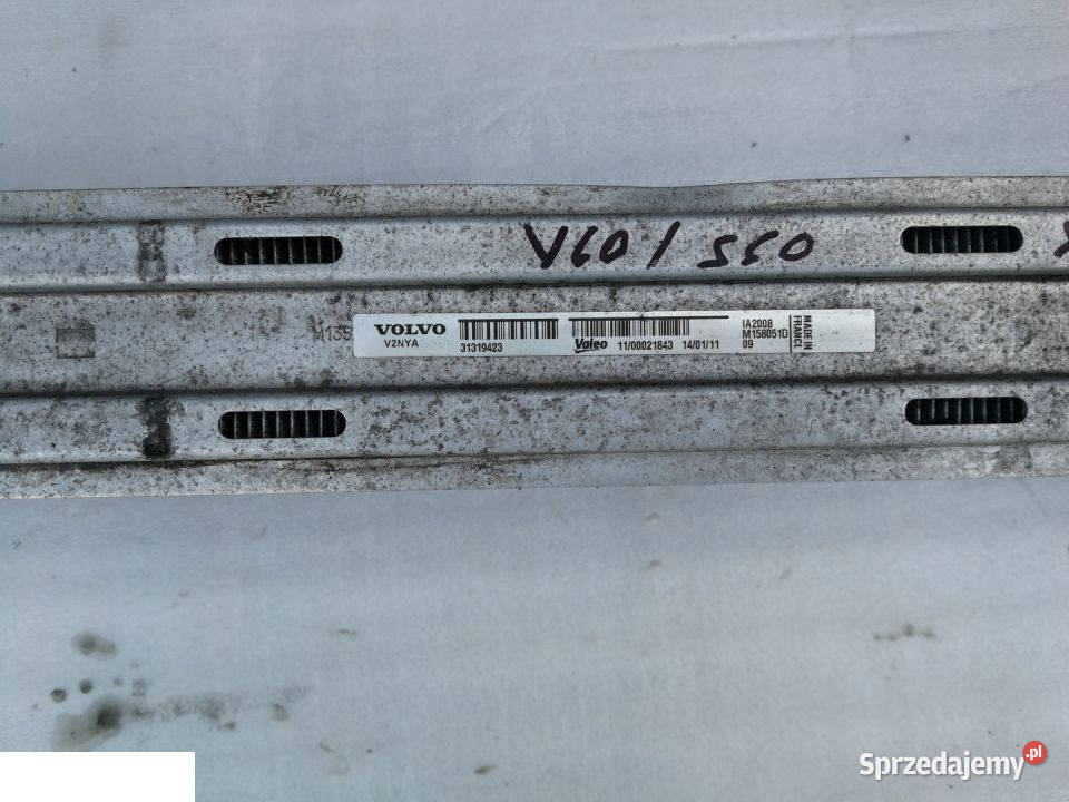 VOLVO XC60 S60 V60 S80 INTERCOOLER 31319423 Układ chłodzenia lubelskie Kozubszczyzna