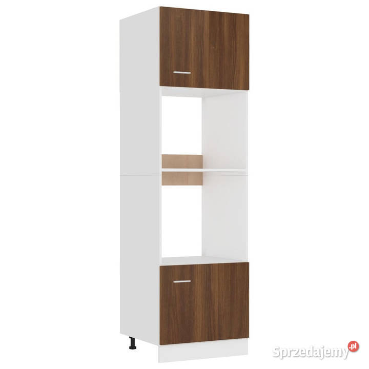 Szafka na mikrofalówkę brązowy dąb 60x57x207