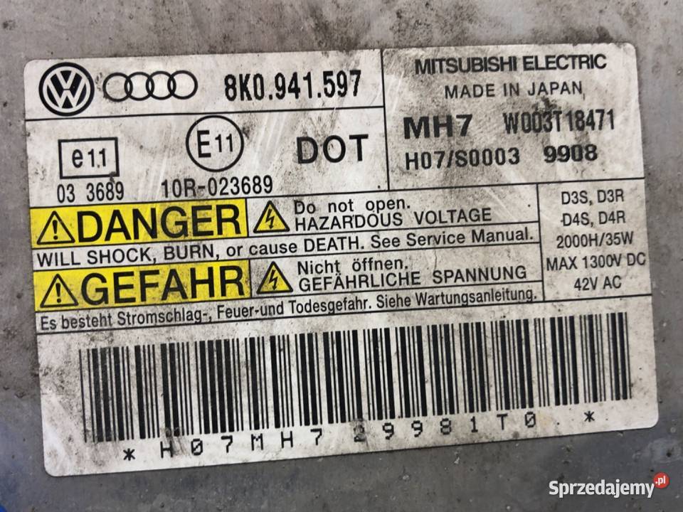 PRZETWORNICA XENON AUDI A4 B8 8K0941597 0715 sprzedam