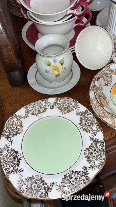 Filiżanka miętowa z talerzykiem Diamond England Gdańsk