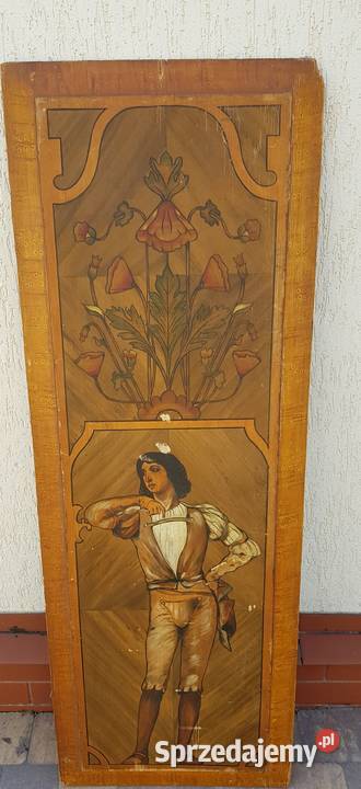 Deska malowana obraz olej secesja antyk około Malarstwo sprzedam