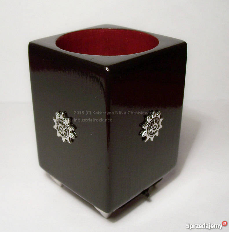 Oryginalny świecznik na tealight czerń bordo Kraków