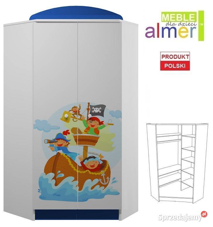 PIRACI 6 N28 szafa narożna dziecięca 95x95 w190 dolnośląskie Świdnica