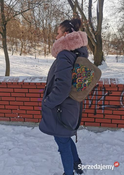 Torebka damska duża z klapką listonoszka 27cm Ożarów