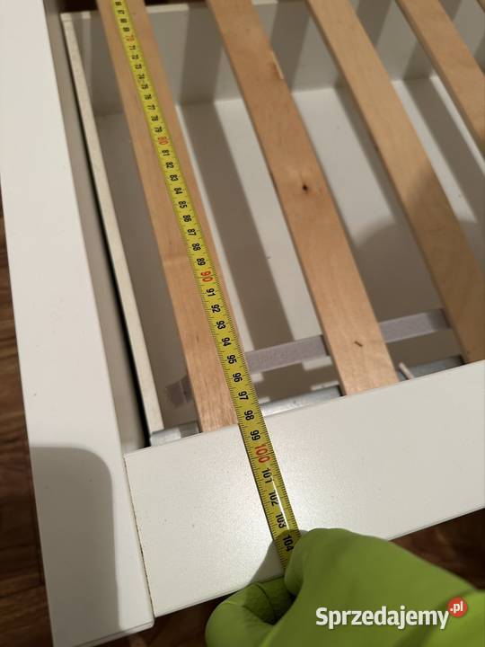 Łóżko Ikea Vihals pod materac 90x200 białe 206cm Rotmanka sprzedam