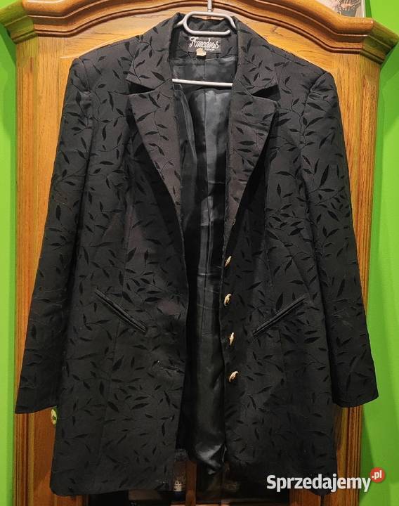 Żakiet damski czarny ozdobne liście 42 Amadeus mazowieckie Piaseczno sprzedam