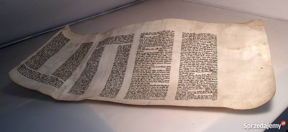 Dziewiętnastowieczna tora na pergaminie Tarnów sprzedam