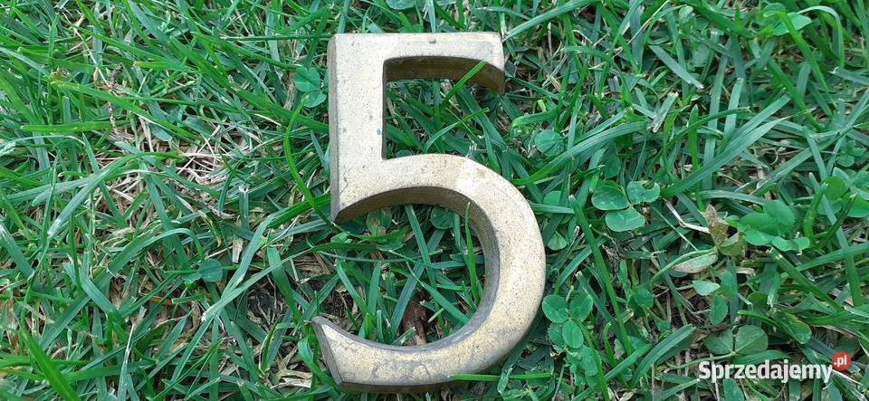 Cyfra 5 na drzwi dom elewację wysokość 10cmz Tablice i numery kujawsko-pomorskie