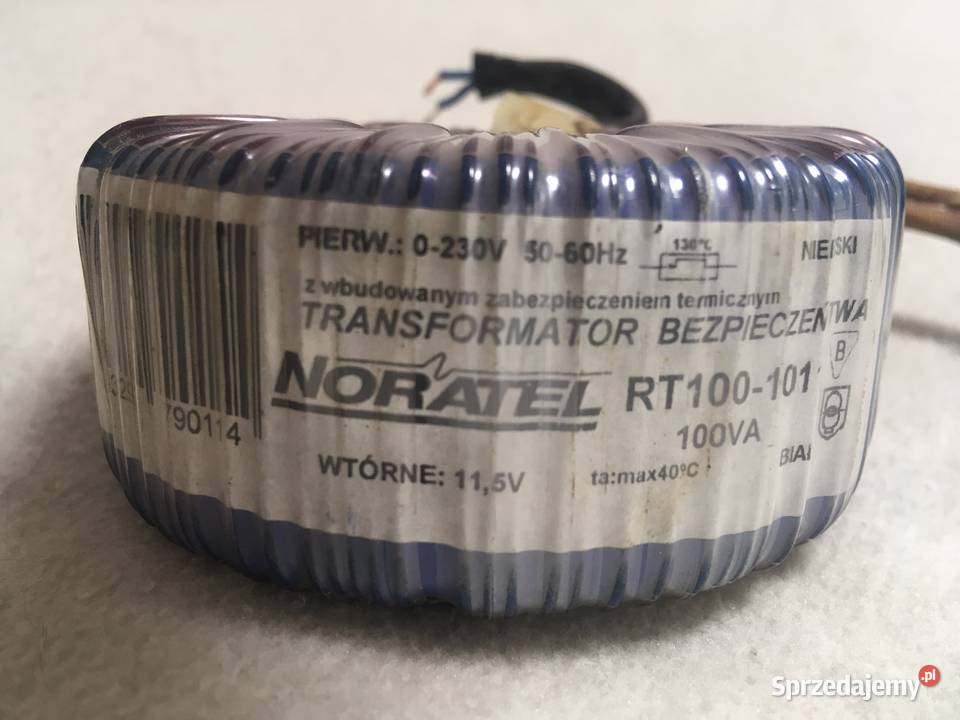 Transformator toroidalny 100VA okrągły 115 12V Pozostałe