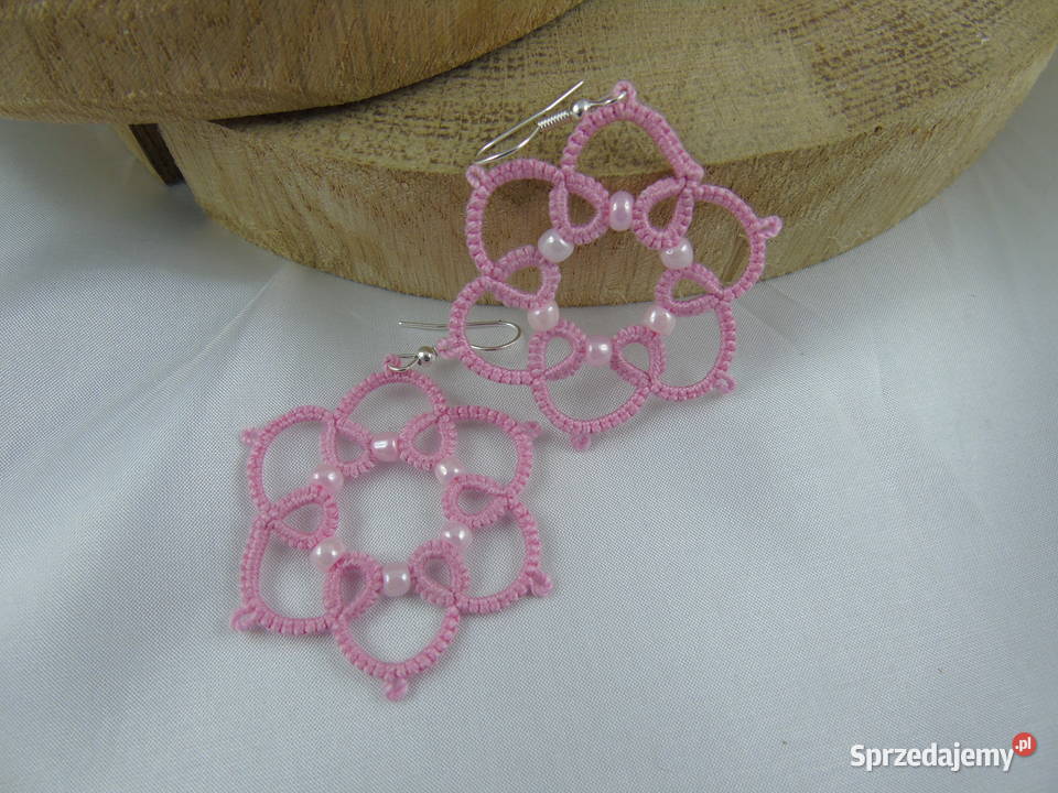 Kolczyki frywolitkowe różne wzory i kolory Wiśniowa sprzedam