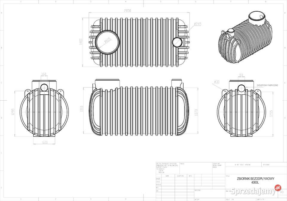 OCZYSZCZALNIA ŚCIEKÓW DRENAŻOWA 4000L DRENAŻ Trzebnica